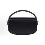 SAINT LAURENT bronze metal hardware handbag for women in black